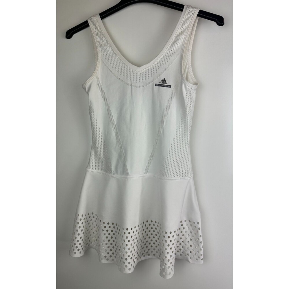 Adidas X Stella McCartney Barricade White Tennis Dress No Shorts Size Small - Picture 2 of 16